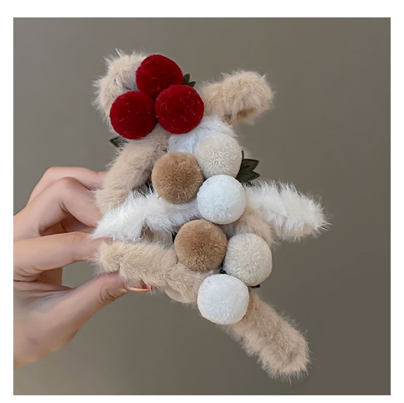 Double-sided pom plush gripper