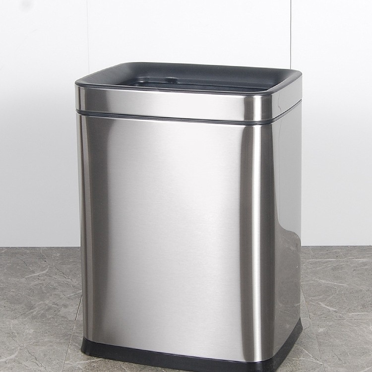 Cubo de ceniza de estilo de Hong Kong caja de fruta cesta de papel higiénico de mano Cubo de basura de acero inoxidable de doble capa retardante de llama
