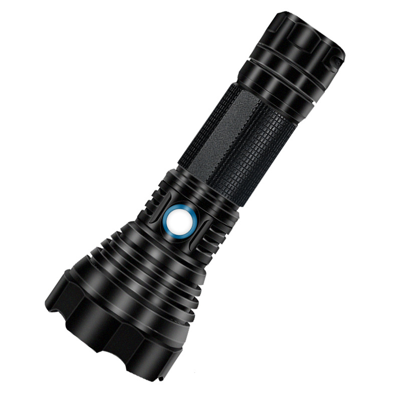 Transfronterizo T40 linterna de luz fuerte al aire libre impermeable USB recargable zoom telescópico linterna LED de alta potencia