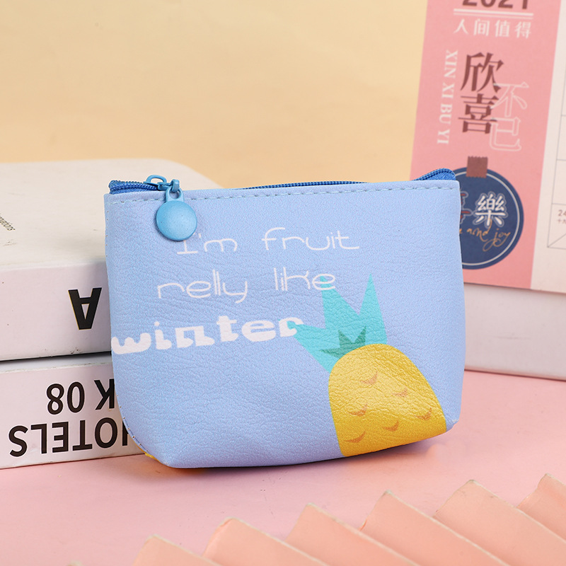 Estilo coreano fresco dibujos animados cremallera monedero corto cartera chica corazón lindo estudiante portátil caso clave