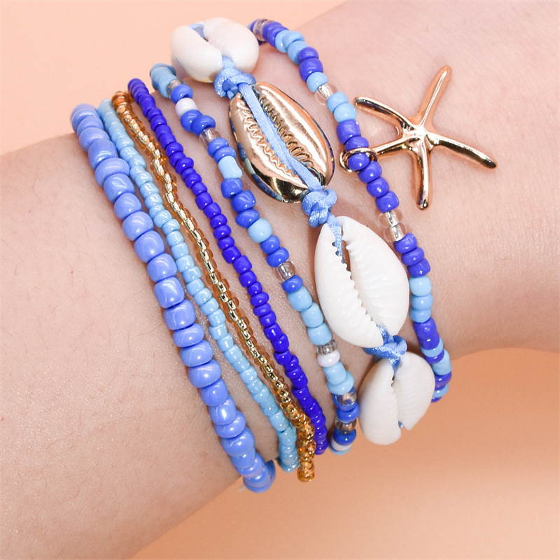 Casual Beach Starfish Shell Alloy Seed Bead Beaded Women's Bracelets display picture 5