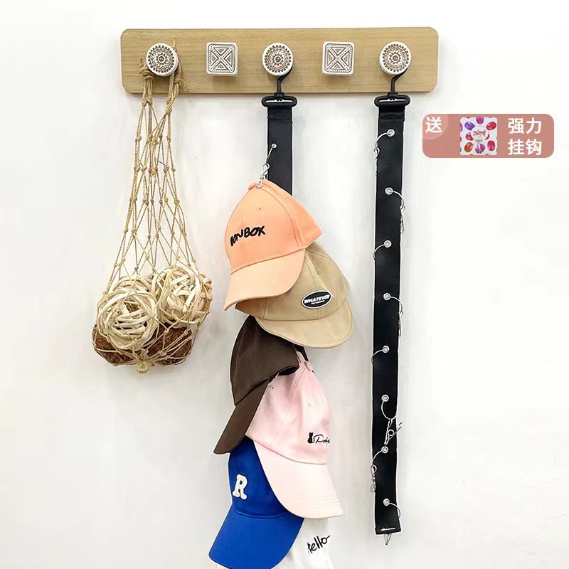 Colgando sombrero de almacenamiento artefacto dormitorio buenas cosas pegajoso Entrada de pared entrada armario clip enarbolado tapa de almacenamiento gancho rack