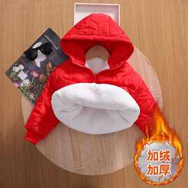 女童男童冬季加绒加厚加棉套装棉服女宝宝2025新款暖冬装洋气时髦