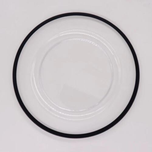 Foreign trade transparent wedding hotel party hot stamping decoration plastic glass main plate chagerplate