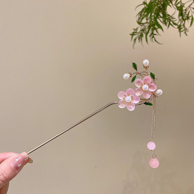 Lámpara Palacio emisor de luz horquilla borla de alto grado de las mujeres de estilo chino horquilla de pelo de estilo nacional updo pelo paso-sacudida chaleco falda