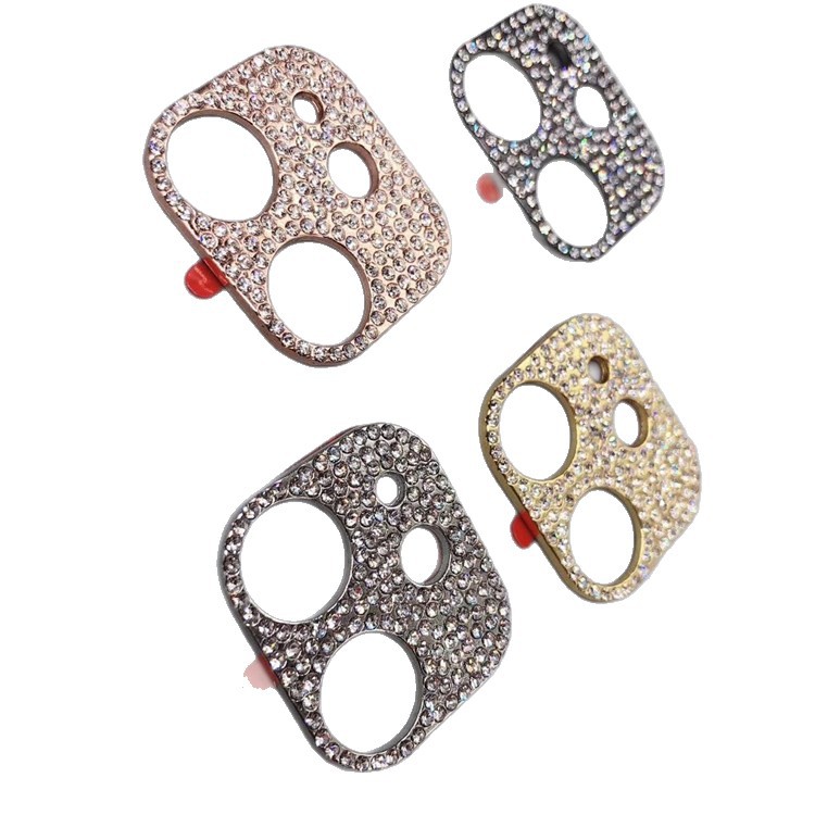 Aplicable Apple iPhone13 película de lente de diamante colorido Apple 16PROMAX cámara película protectora de anillo de metal