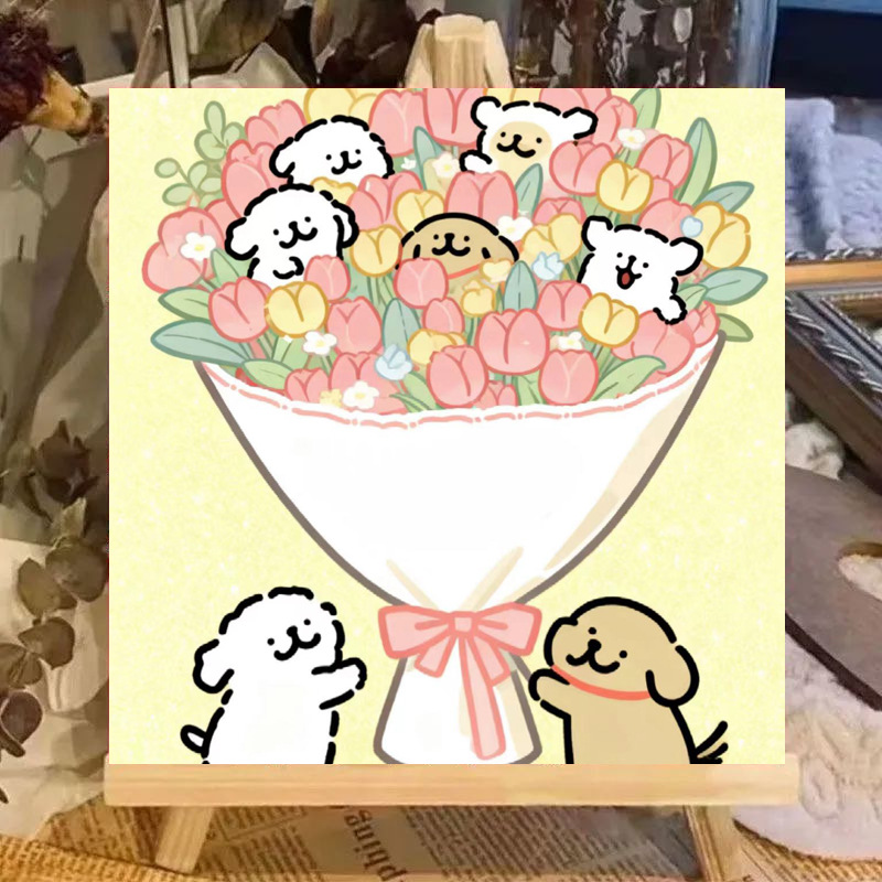 R099 / 20*20cm paint+brush+backing board