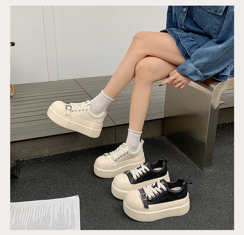 High-end Women's Sneakers With Thick Soles Height Increase, New Spring/autumn Model, Sporty And Casual, Super Popular_vogvips.com