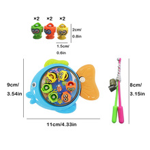 跨境上链发条钓鱼装钓鱼盘玩具迷你小号钓鱼游戏机儿童亲子互动