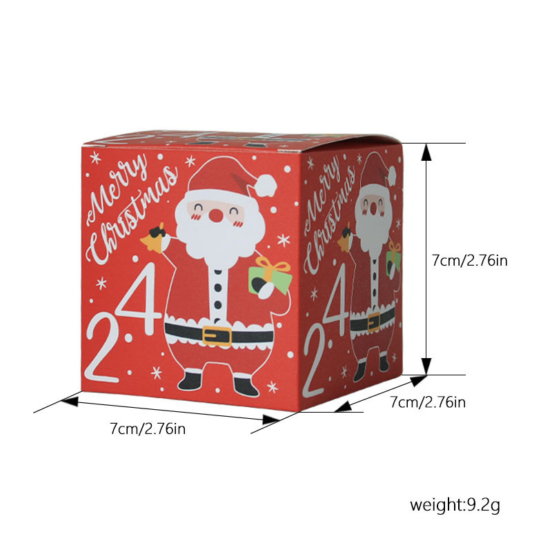 クリスマス降临カレンダー新作ギフトシュガーケース7cmクリスマス祭りシュガーケース1-24デジタル包装シュガー|undefined