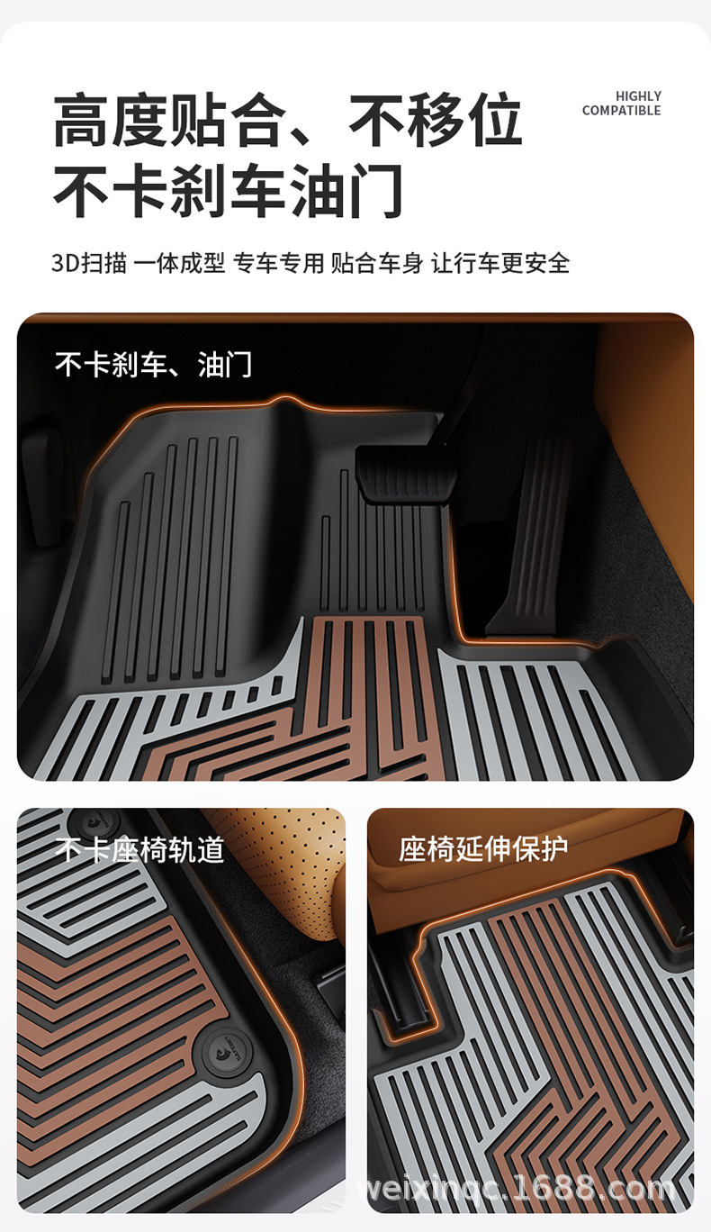 Suitable for the New Lynk & Co 03 06 08 900 10Em-P Z20 Special Car Model, Colorful Tpe Car Floor Mats