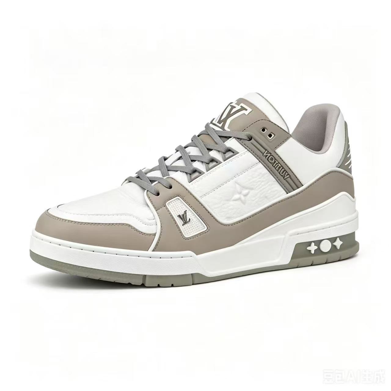 Louis Vuitton Trainer White Grey