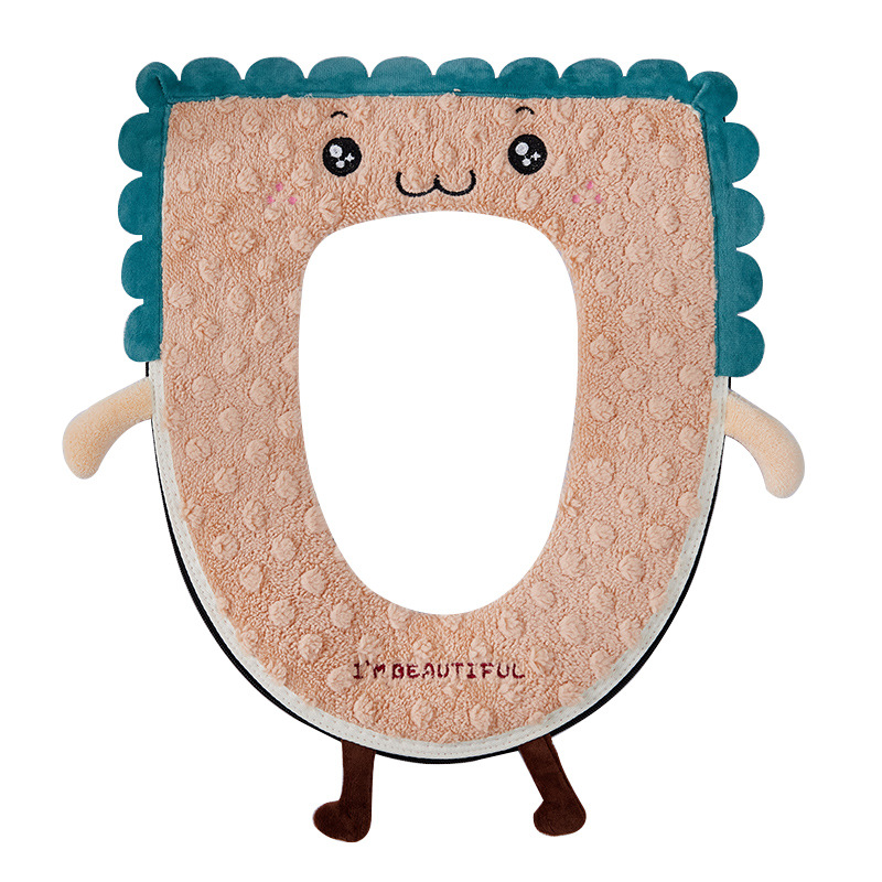 Nuevo asiento de inodoro otoño e invierno anillo de inodoro para el hogar conjunto de inodoro grueso cuatro estaciones inodoro universal funda de inodoro de felpa