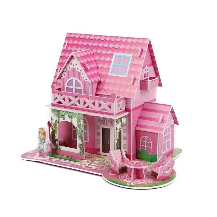 Three dimensional brainteaser, toy, house, interactive constructor, DIY, in 3d format, family style, Birthday gift