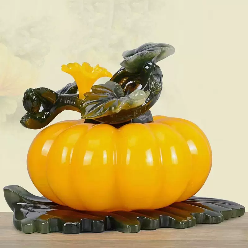 树脂仿玉工艺品南瓜大丰收家居饰品摆件保险公司开门红商务礼品