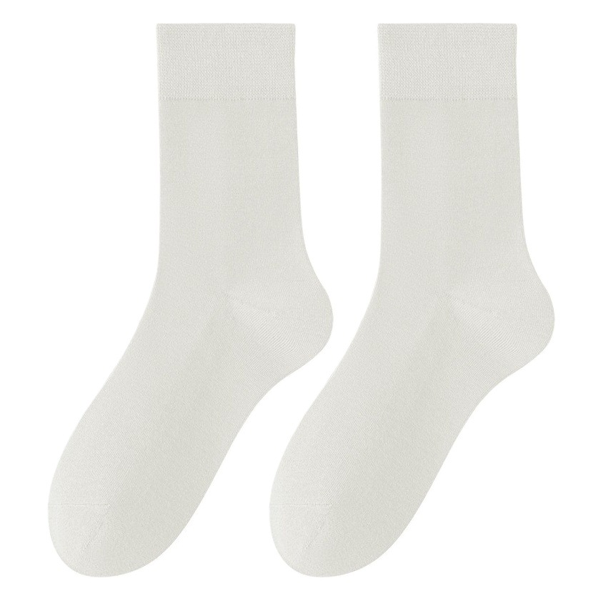 Calcetines Zhuji para hombre, antiolor, absorbentes del sudor, hasta la pantorrilla, para otoño e invierno, sin costuras, antipilling, de algodón puro, venta al por mayor.
