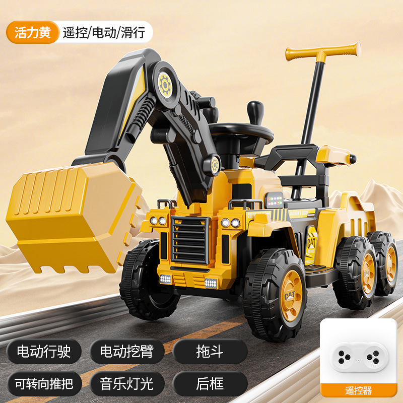 Excavadora para niños, coche de juguete, juguete para personas, niña, niño, excavadora eléctrica de control remoto, vehículo de ingeniería, máquina de gancho image 27
