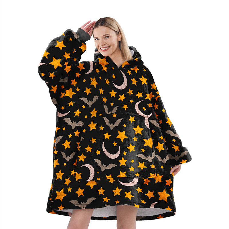 Halloween gran franela pareja ropa casera casual pijamas calentamiento europeo y americano encapuchado pijama perezoso