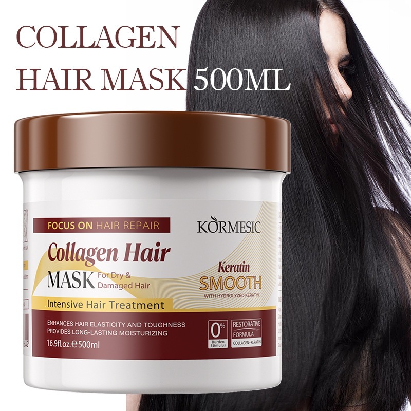 KORMESIC colágeno máscara de cabello máscara de cabello cuidado de cabello suave fábrica de comercio exterior al por mayor