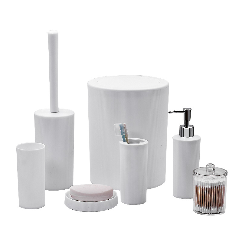 Aseo creativo basura puede baño artículos de aseo Hotel B & B baño suave decoraciones baño conjunto de siete piezas