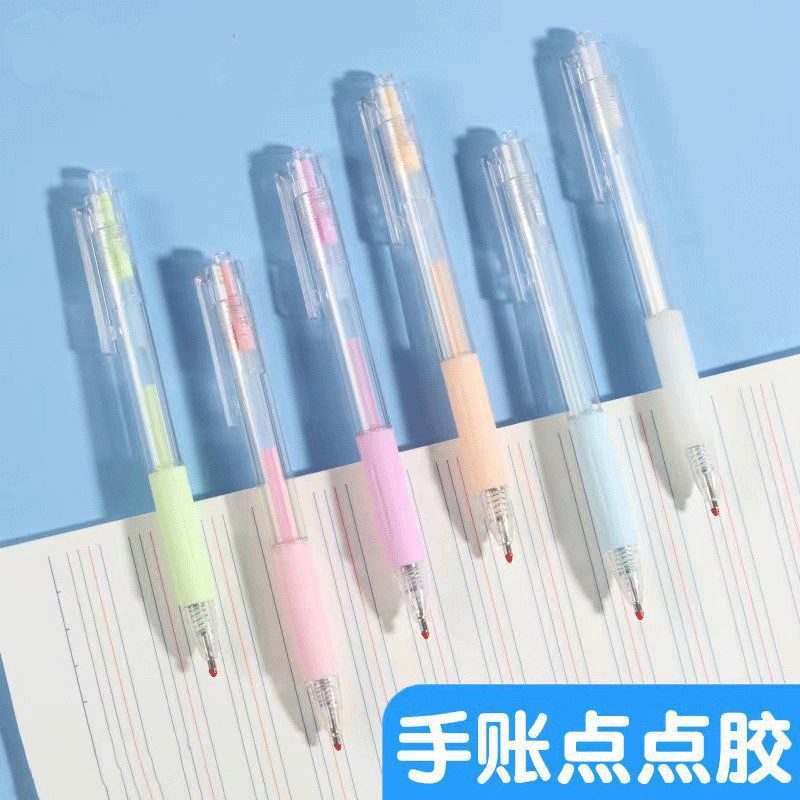 Manufacturers point glue pen Macaron pen shape high color value diy hand account manual quick-drying large capacity glue dispensing pen
