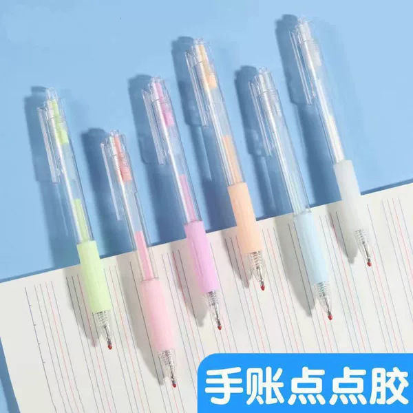 Manufacturers point glue pen Macaron pen shape high color value diy hand account manual quick-drying large capacity glue dispensing pen