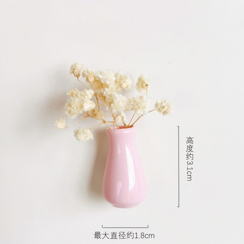 Ins mini-magnetic pequeño frasco de flores pegatinas de refrigerador DIY decoración artística botella de vidrio delicada gato debe recoger botella