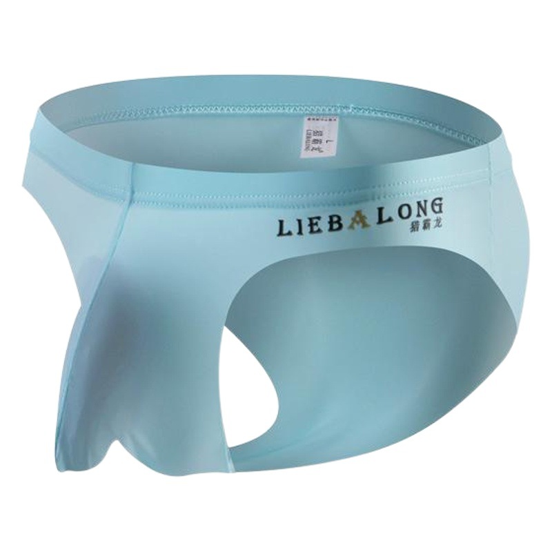 Hunting Balong New Men's Underwear Ice Silk Briefs Men's Thin Micro-transparent U-convex Low Waist Sexy Underwear for Men