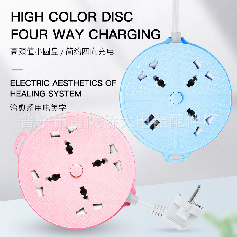 Fabricante de suministro de enchufe de fila creativo multifuncional con enchufe de cable de alimentación de placa de enchufe de carga USB suministro transfronterizo