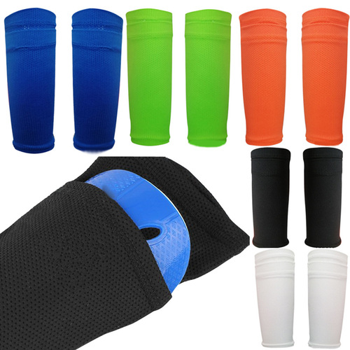 Football shin guard sleeve double-layer adult and children plug-in fixed sleeve leg guard sleeve plug-in shin guard sleeve