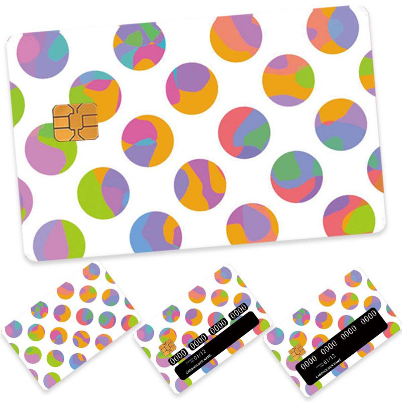 Cross -border hot -selling color waterproof PVC credit card sticker…