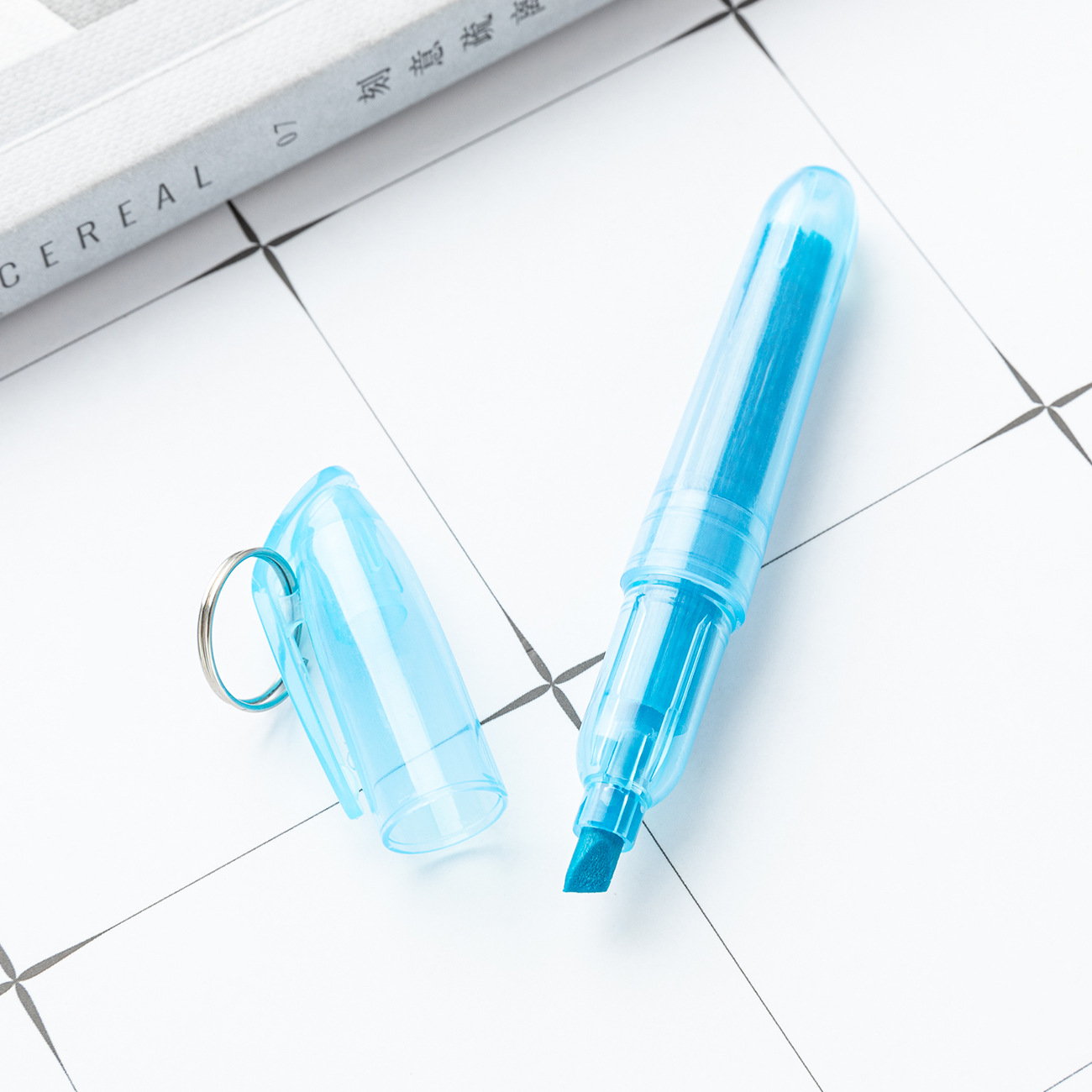 Plastico con colgante alumno color un solo cabezal de resaltador marcador de línea clave de graffiti marcador de cuenta