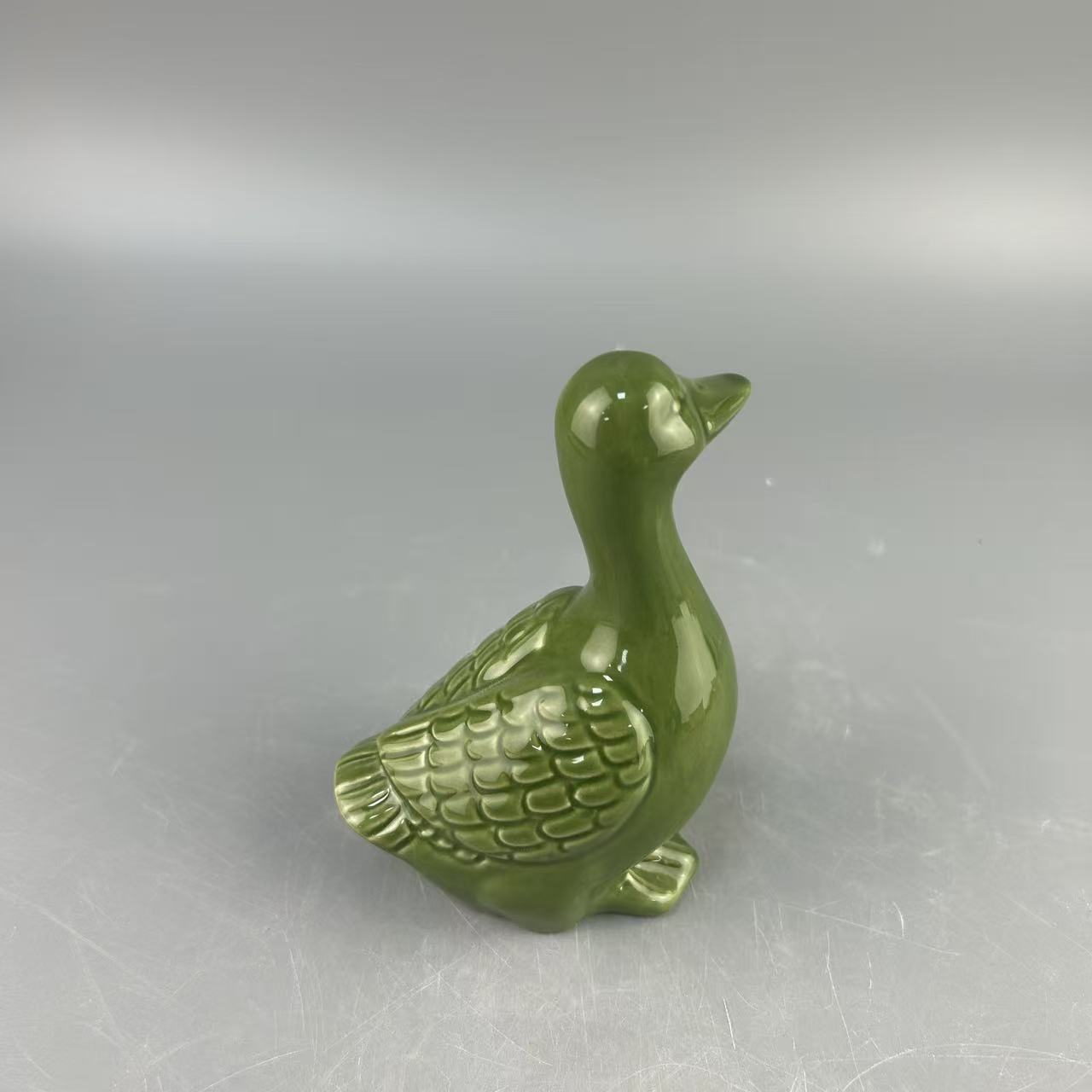 Personalizada transfronteriza cerámica verde pato cisne artesanía ornamentos nórdicos inswind combinación de estudio decoración porche