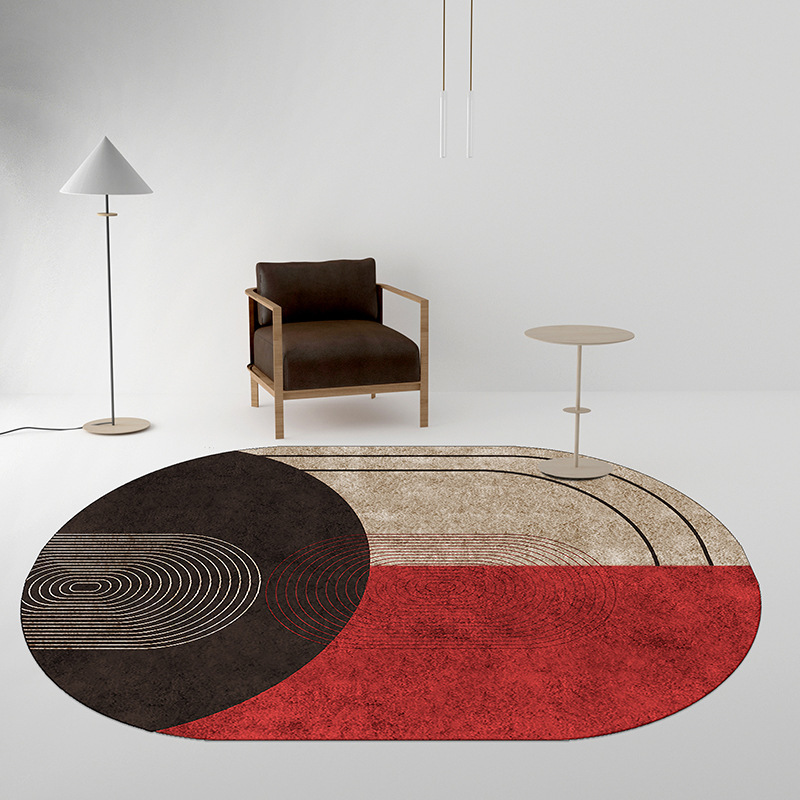 Alfombra Irregular Estilo Wabi-Sabi de Amazon para Sala de Estar y Dormitorio, Alfombra Grande Antideslizante y Absorbente de Agua, Forrada de Felpa, Gruesa y Suave