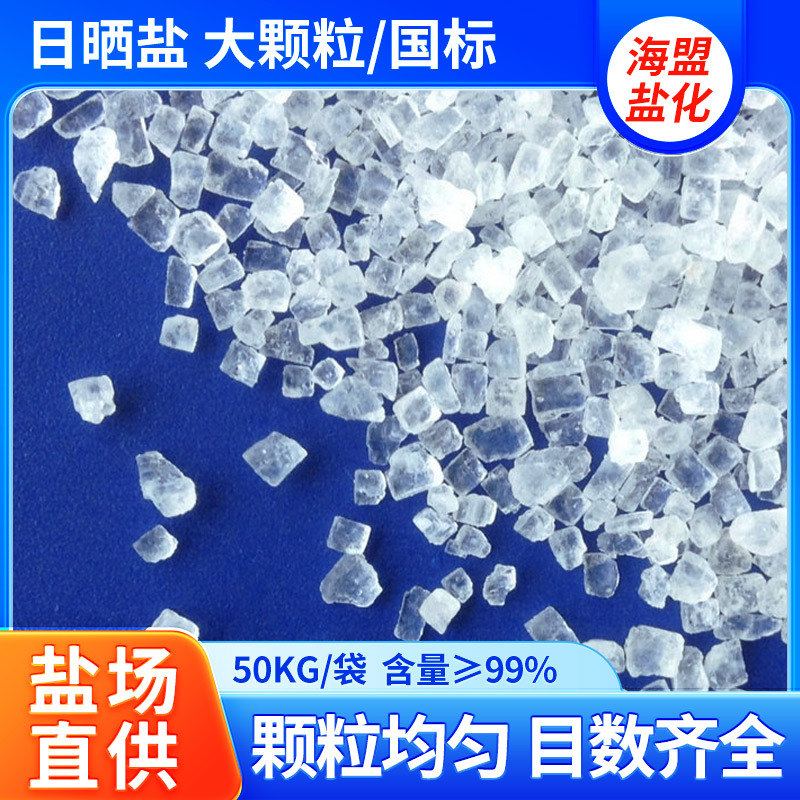 工业盐软水盐热敷包用盐大中小晶体颗粒海盐洗布厂用盐印染量大
