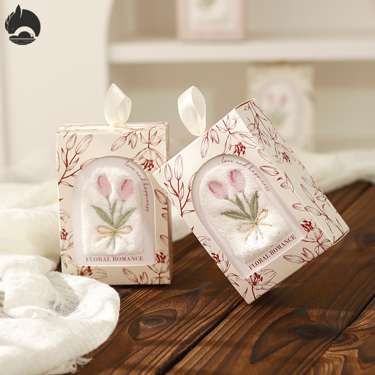 Floral-embroidered towel souvenirs, petite bridal shower and Women's Day gifts&mdash;practical and thoughtful presents for special occasions.