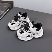 爆款儿童宝宝鞋2025新款韩版皮面小童运动鞋女男童跑步鞋5159