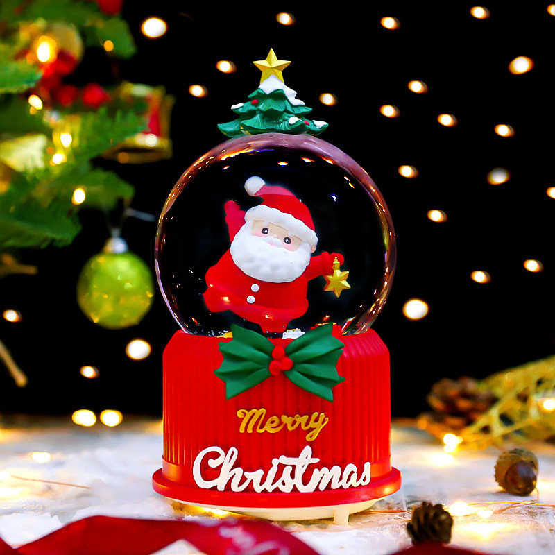 Nuevos regalos de Navidad luminosos bolas de cristal de nieve de agua decoraciones de Navidad al por mayor transfronterizas regalos para niños