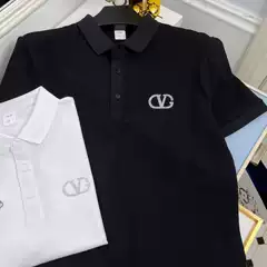 New European and American D embroidered io奥 short-sleeve influencer ins versatile T-shirt unisex trendy brand top couple outfit clothes