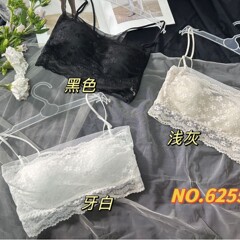 New lace beautiful back one cup hot girl thin shoulder strap lingerie beautiful back fixed cup lace strap sling underwear for women