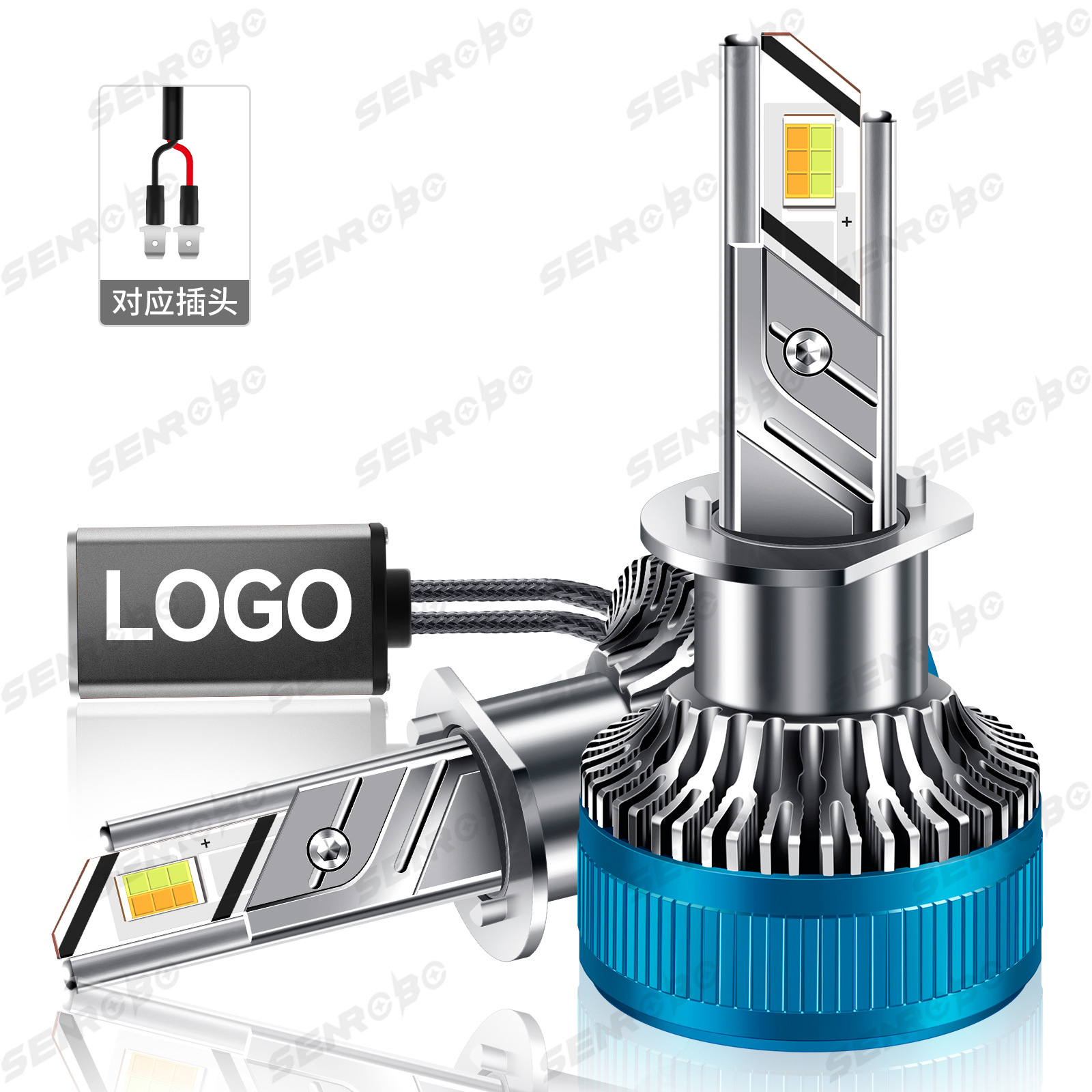 Nuevos tres colores transfronterizos de automóviles led faro de alta y baja luz H4H11H79005 fábrica de modificación de automóviles venta directa