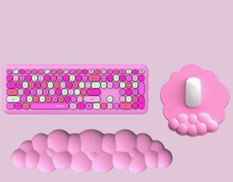 키보드 받침대 + 손목 받침대 (핑크)