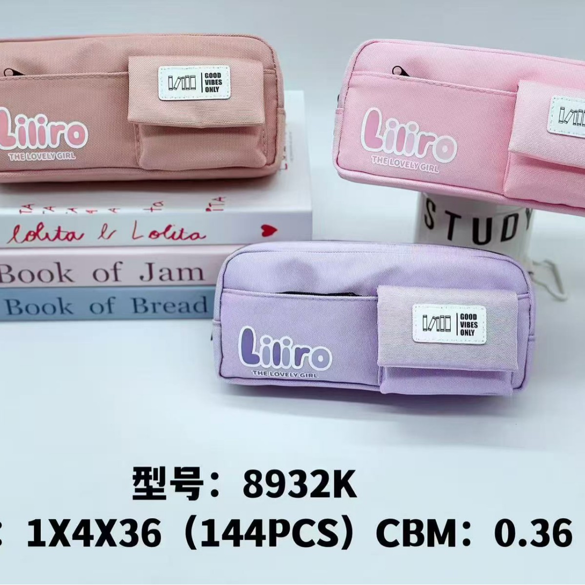 Estuche para lápices de doble capa de tela Oxford - Diseño cartoon y minimalista - Gran capacidad - Para almacenar lápices - Venta al por mayor