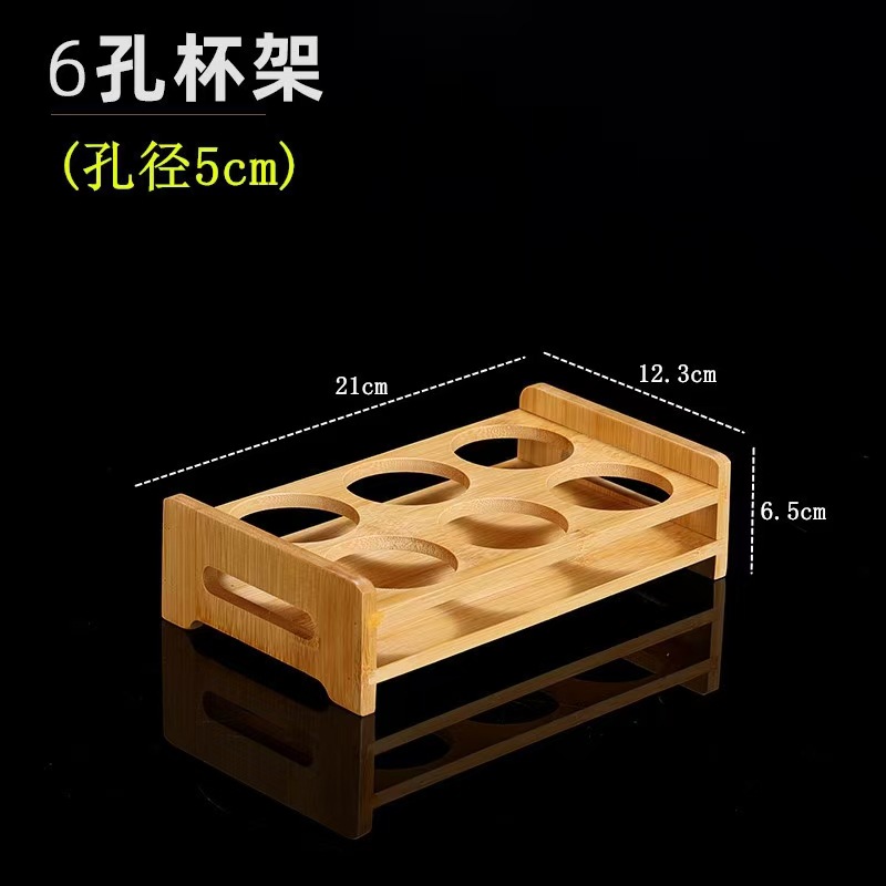 Portavasos de estante de vino creativo del hogar portavasos de madera de bambú copa de vino blanco pequeña taza de vino bandeja de almacenamiento estante de taza de espíritus