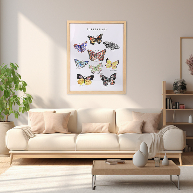 Simple Photo Frame Wooden Wall Hanging Photo Frame Home Living Room Decoration Arrangement Wall Hanging Photo Frame Commemorative Decorative Photo Frame