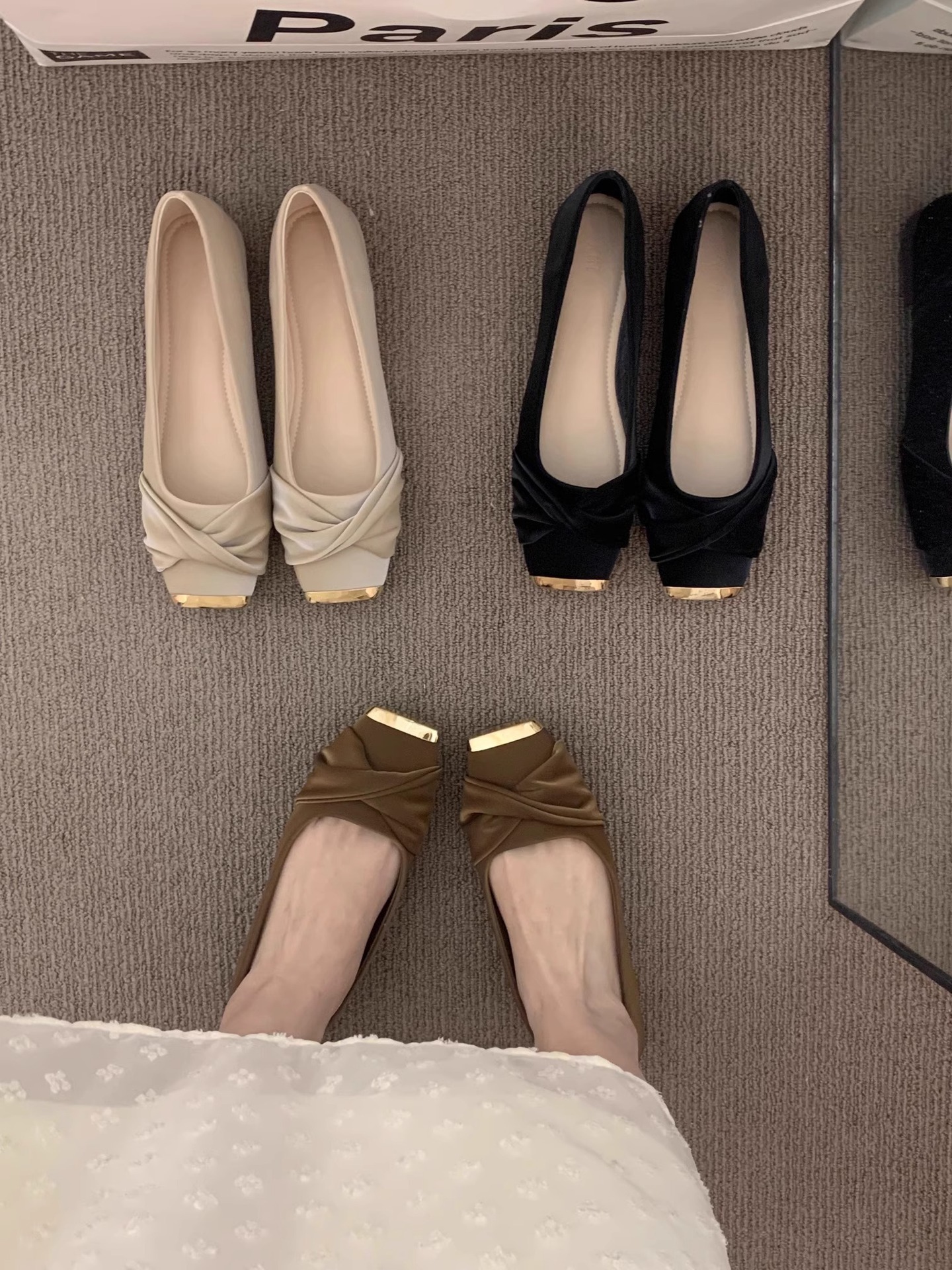 Flat Elegant Gentle High-End Commuter Shoes For Women 2025 New Spring French Square Toe Mary Jane Loafers_vogvips.com