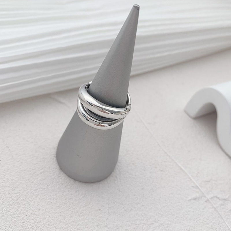 10g Weight Silver Plated Plating Material Rings Classification 1 Piece Quantity Daily Occasion Copper Material Geometric Pattern Women's Gender Simple Style Style Wholesale Simple Style Geometric Copper Silver Plated Rings 9