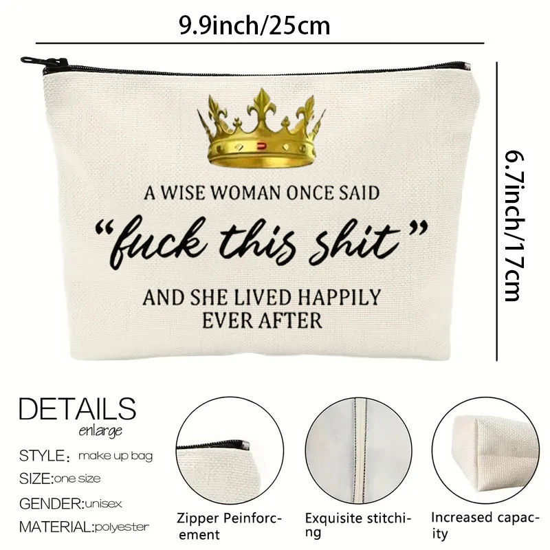 Transfronterizo Amazon Temu popular de lino de doble cara impresa bolsa de almacenamiento de cosméticos bolsa de las mujeres multi-funcional bolsa de cremallera