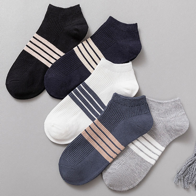 Socks men's spring and autumn socks sweat-absorbent breathable Men's sports ins tide summer thin low socks boat Socks wholesale