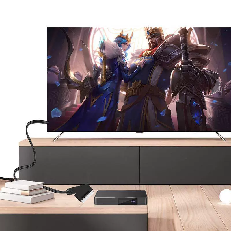 Преобразователь HDMI в Scart/Scart к HDMI для аудио и видеодевайса для игровой консоли